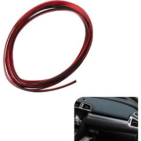 Car Interior Moulding Trim Strip, 32.8ft Electroplating Car Interior Filler Insert Strips for Door Dashboard, Molding Line, DIY Vehicle Interior Flexible Strip with Install Tool (Purple)