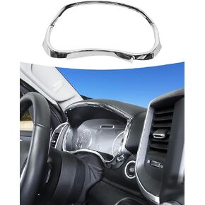 ل Dodge RAM 2018-2025 Center Console Dashboard Meter Meter Cover Cover Interior Deco Accessories Modern Chrome Color