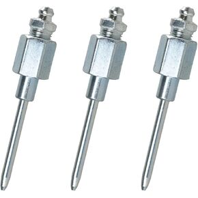 3-Pack Grease Gun Needle Nozzle - Detachable 1/8 Inch NPT Threaded Steel Grease Gun Needle Adapter with Dispenser Coupler Fittings
