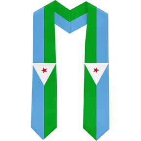Class of 2025 Djibouti Flag Graduation Stole Celebrate Your Academic Achievements in Style with Our Elegant Satin Sash 71" long