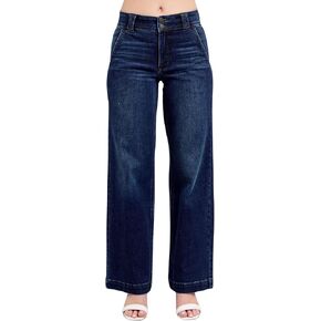 Judy Blue High Rise Wide-Leg Jean Dark Wash, Inseam 32"