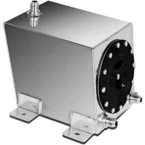 DNA MOTORING 3 Gallons Aluminum Bottom-Feed Fuel Cell Gas Tank 8" (L) x 8" (W) x 12.75" (H),ALU-FT-B-BF-3G