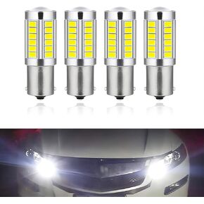 4 PCS 1156 CAR LED LED ضوء إشارة فرامل الذيل ، المصابيح الإضاءة الساطعة السوبر 33SMD ، للاصطدام 12 فولت RV Camper Trailer Lighting Resever Lights (الضوء الأبيض)