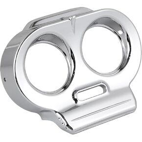 مقاييس Chrome Top Cover Nacelle Speedo Housing Gauge Gauge Cover متوافقة مع 1998-2013 Harley Road Glide
