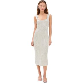 AMUR Women's Indiyah Metallic Knit Midi Dress