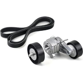 Bevinsee Drive Bulle Bulley Tensioner Kit مع الترباس متوافق مع E92 E91 E90 E81 E87 128i 325i 325xi 328i 328xi 330i 330xi 525i 525xi 528i 530i ، مجموعة حزام محرك فقط مع N52