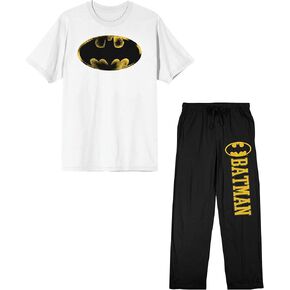 Batman Distressed Logo Men's 2-Pack Sleep Set-Large