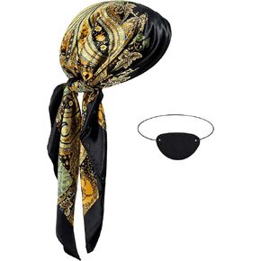Komorebi Pirate Accessories Women Pirate Costume Womens Outfit Pirate Scarf Hats for Adult Pirate Bandana Eye Patch