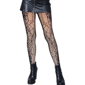 Dohia Fishnet Tights Women Fishnet Stocking Patterned Tights Thigh-High Black Socks Lace Leggings Pantyhose ST1-WSJTAWW