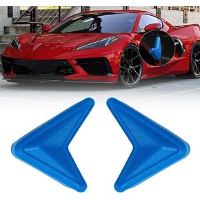 حراس حافة باب السيارة ، وسادات حامي ركن زاوية سائق السيارة متوافقة مع Corvette C8 Stingray Z06 Z51 2020 2021 2022 2023 2024 ، النتوء الأوسط ، مضاد على شكل V (أسود)