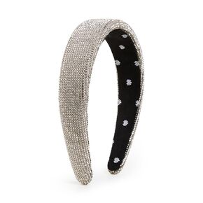 Lele Sadoughi Women's Crystal Alice Headband, Crystal, Clear, Silver, One Size