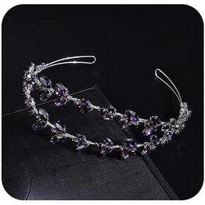 JWICOS Crystal Wedding Headband Tiara Bridal Rhinestone Headpiece Wedding Hair Accessories Tiara for Women and Girls