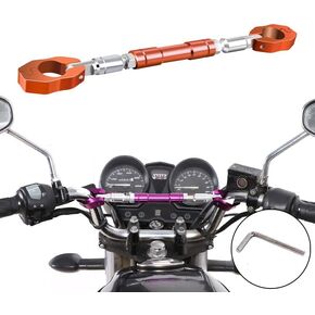 Motorcycle Handlebar Cross Aluminum Alloy Adjustable 28-33cm Bar Steering Wheel Strength Lever for 22mm Motorcycle Handlebar Universal, Purple