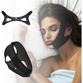 Chin Strap for Sleeping CPAP User, Anti Snoring Devices, Adjustable Breathable Chin Strap for Men Women, Non-Stick Hair,Don't Fade, Skin-Friendly Comfortable Sleeping
