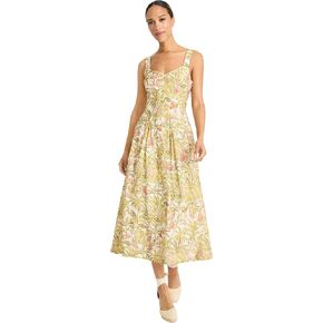Maggy London Women's Elegant Midi Sweetheart Neckline Rayon Blend A-line Summer Pockets-Versatile Occasion Dresses