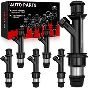 Fuel Injectors Compatible with for:-Chevy Impala 2000-2005 Malibu Monte Carlo Venture Lumina for:-Buick Century Rendezvous for:-Pontiac Aztek, 2000-2005, 3.1L 3.4L, Set of 6, OE# 25323971