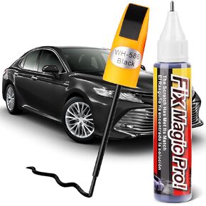 Touch Up Paint for Cars (Black), Two-in-One Car Paint Scratch Repair, Automotive Touch Up Paint Pen with Instruction Manual, Quick and Easy Solution to Repair Car Paint Scratches