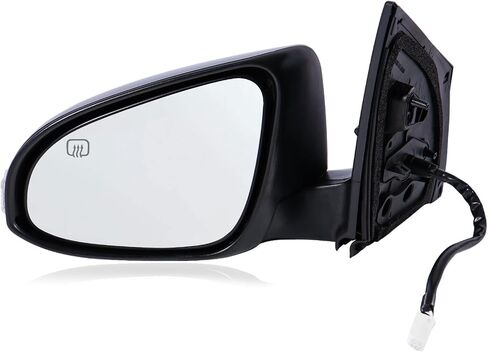 Passenger Side Mirror Compatible with 2014-2019 Toyota Corolla 5PINS with Power Glass Heated Manual Folding Black Right Side View Mirrors Replace TO1321249 in Saudi Arabia