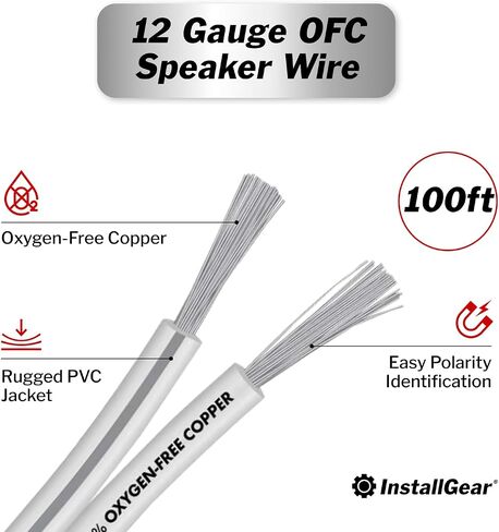 سلك مكبر صوت بحري من InstallGear مقاس 14 معلبًا من OFC للقوارب الثقيلة، 50 قدمًا in Kuwait