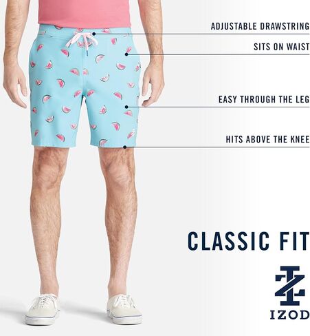 جذوع السباحة للرجال Izod مع بطانة الراحة ذات الأداء المالح UPF50 تمتد السباحة 6 "inseam in Saudi Arabia