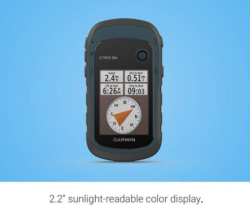 جارمين 010-02256-00 eTrex 22x، جهاز ملاح GPS محمول قوي، أسود/كحلي in Saudi Arabia