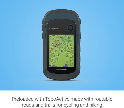 جارمين 010-02256-00 eTrex 22x، جهاز ملاح GPS محمول قوي، أسود/كحلي in Saudi Arabia