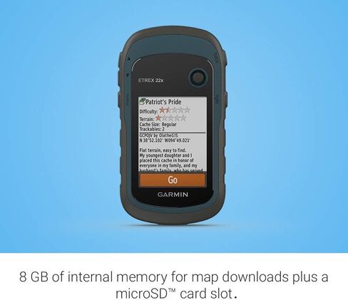 جارمين 010-02256-00 eTrex 22x، جهاز ملاح GPS محمول قوي، أسود/كحلي in Saudi Arabia