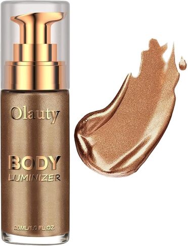 Liquid Illuminator, Firstfly Body Highlighter Makeup Smooth Shimmer Glow Liquid Foundation for Face & Body（#01 Rose Gold） in Kuwait