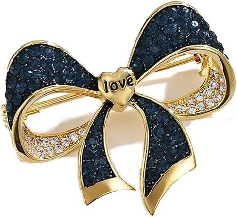 Kokoma Rhinestone Bow Brouch Pin للنساء اللامع CZ CZ Crystal Pearl متدلي بشريط القوس القوس صدر طية طية طية زفاف الحفلات ، فستان ، قميص ، قميص مقطع للملابس ، إكسسوارات ، مجوهرات in Saudi Arabia