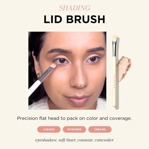 HALEYS Brilliant Powder Brush, Soft, Streak-free, Perfect Blending, Buff, Blurs, Smooths, Control, Precision, Complexion tools, For powder, setting powder, blush, Vegan, Cruelty-free, Sustainable Wood in Kuwait