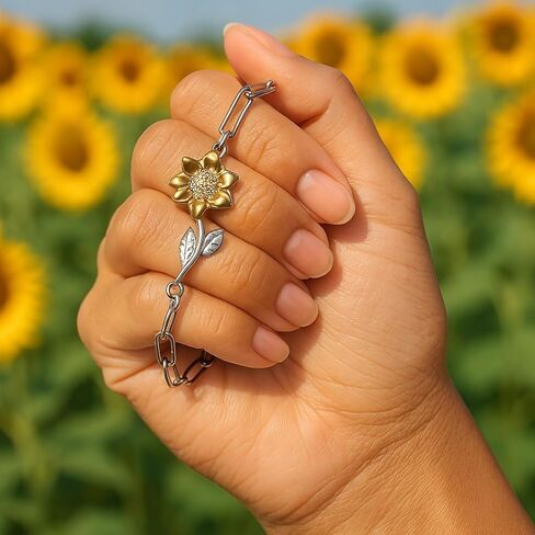 Love You This Much Reglaos Para Mi Hija, Pulsera de Girasol, Pulseras Para Madre e Hija, Reglaos de Cumpleanos Para Hija, Reglao de Graduacion in Saudi Arabia