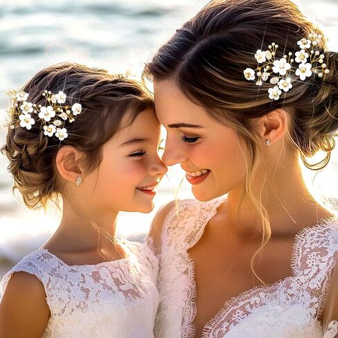 Fstrend Bridal Wedding Hair Pins Silver Sparkly Rhinestones Pearls Flower Hair Pin Bride Hairpieces Gorgeous Hair Accessories for Women and Girls(Pack of 2) (Silver) in Saudi Arabia