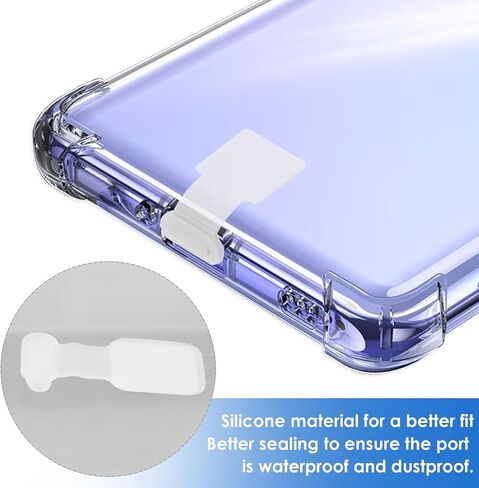سدادات غبار بمنفذ C من cobee، 3 قطع أغطية غبار USB C للهاتف من النوع C مضادة للغبار ومنفذ شحن من السيليكون مع لاصق قابل للإزالة متوافق مع هواتف الكمبيوتر المحمول الذكية، أسود in Saudi Arabia