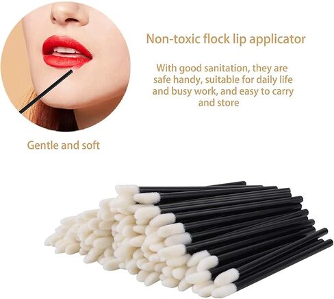 400PCS Disposable Lip Brushes Lip Gloss Applicators Make Up Brush Lipstick Lip Gloss Wands Makeup Applicators Brushes Applicator Tool Makeup Beauty Tool Kits Disposable Lip Brushes Tool Kits Pink in Saudi Arabia