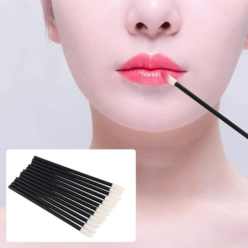 400PCS Disposable Lip Brushes Lip Gloss Applicators Make Up Brush Lipstick Lip Gloss Wands Makeup Applicators Brushes Applicator Tool Makeup Beauty Tool Kits Disposable Lip Brushes Tool Kits Pink in Saudi Arabia