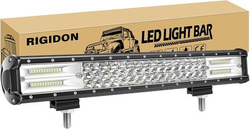 RIGIDON 20 Inch 288W Light Bar, Triple Row Flood Spot Combo 28800LM LED Light Bar Waterproof Driving Boat Road LED Work Light for ATV UTV Truck in Saudi Arabia