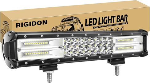 RIGIDON 20 Inch 288W Light Bar, Triple Row Flood Spot Combo 28800LM LED Light Bar Waterproof Driving Boat Road LED Work Light for ATV UTV Truck in Saudi Arabia