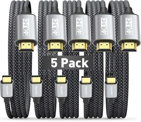 UANTIN USB C to HDMI Cable 6Ft | 4K High-Speed USB 3.1 Type-C to HDMI 2.0 Cord for Home Office,[Thunderbolt 3/4 Compatible] with MacBook Pro/Air,Galaxy S8 to S23, iPad Pro, iMac, Surface, Dell in Kuwait