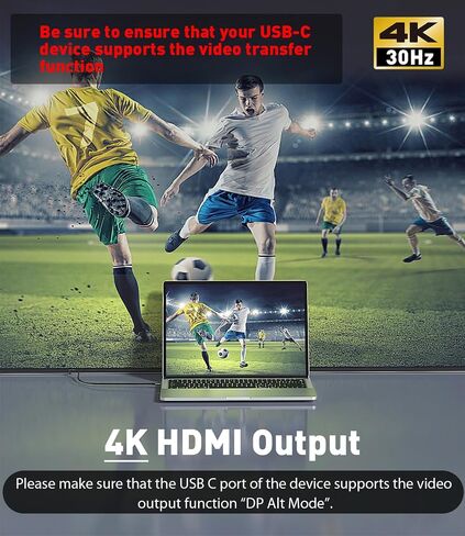 UANTIN USB C to HDMI Cable 6Ft | 4K High-Speed USB 3.1 Type-C to HDMI 2.0 Cord for Home Office,[Thunderbolt 3/4 Compatible] with MacBook Pro/Air,Galaxy S8 to S23, iPad Pro, iMac, Surface, Dell in Kuwait