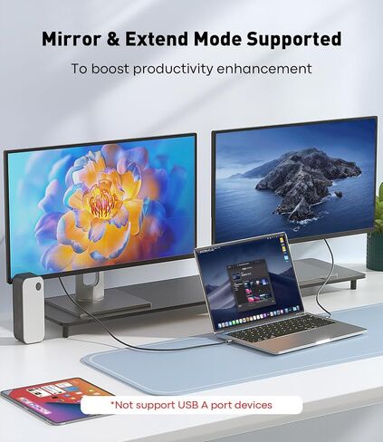 UANTIN USB C to HDMI Cable 6Ft | 4K High-Speed USB 3.1 Type-C to HDMI 2.0 Cord for Home Office,[Thunderbolt 3/4 Compatible] with MacBook Pro/Air,Galaxy S8 to S23, iPad Pro, iMac, Surface, Dell in Kuwait