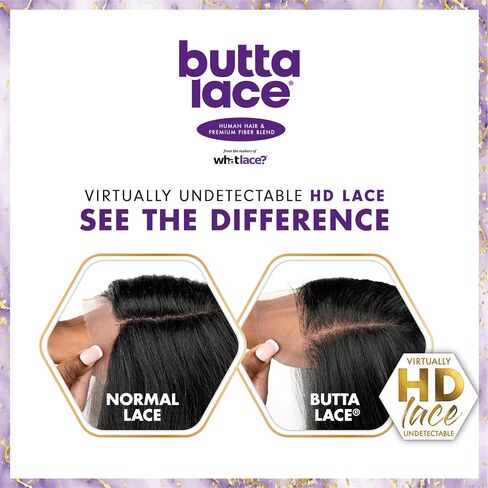 Sensationnel Human Hair Blend HD Lace Front Wig Butta Lace Bohemian 28" (BALAYAGECARAMEL) in Saudi Arabia