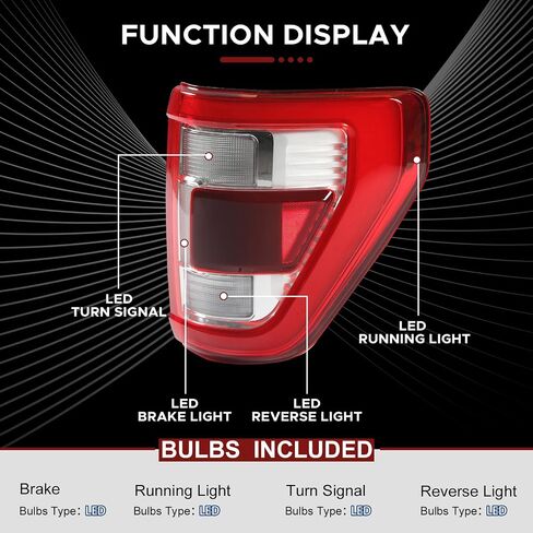 LED Tail Light Assembly Compatible with 2021 2022 2023 Ford F150 Direct Replacement Rear Lamp ML3Z13404D (Right Passenger Side) in Saudi Arabia
