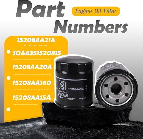 15208AA21A Engine Oil Filter Compatible with 2011-2025 Subaru Outback Legacy Impreza Forester XV Crosstrek Ascent Replace# 15208AA160 15208AA20A (1 Pack) in Kuwait