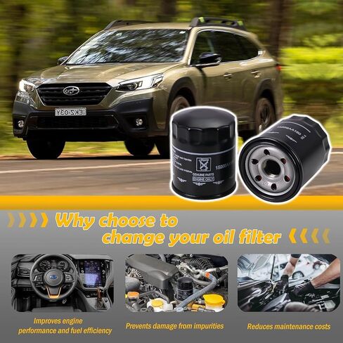 15208AA21A Engine Oil Filter Compatible with 2011-2025 Subaru Outback Legacy Impreza Forester XV Crosstrek Ascent Replace# 15208AA160 15208AA20A (1 Pack) in Kuwait