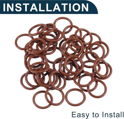 سيارة عالمية O حلقة الختم حشية 17mm id × 1.5mm CS متين | داخل صنبور إصلاح الشاحنات سيارات الدفع الرباعي مقطورة مقطورة ، بني مع مربع 50PCs in Kuwait