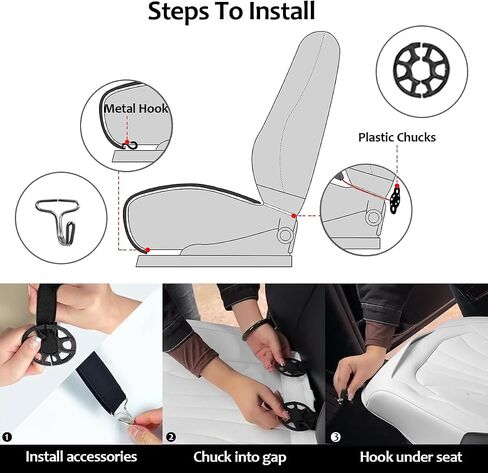 2 Pack Fit Tesla White Bottom Seat Cover for Model Y/3, Luxury Nappa Leather Waterproof Car Front Seats Cushion Protector for Model 3/Y 2020 2021 2022 2023 2024 in Saudi Arabia