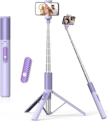 64" Selfie Stick Tripod with Remote for Cell Phone 4"-7",Portable Phone Tripod Stand Compatible with iPhone Android Lightweight Expandable for Travel Selfies Video Recording Vlog(Black) in Saudi Arabia