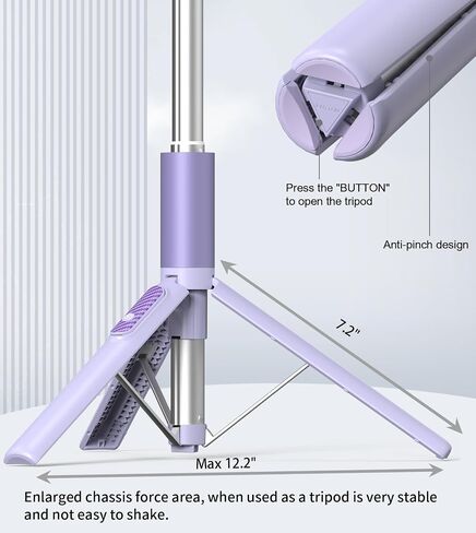 64" Selfie Stick Tripod with Remote for Cell Phone 4"-7",Portable Phone Tripod Stand Compatible with iPhone Android Lightweight Expandable for Travel Selfies Video Recording Vlog(Black) in Saudi Arabia