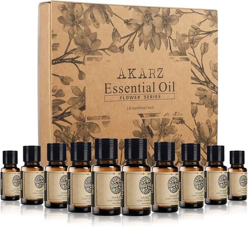 سلسلة زهرة 10x10ml مجموعة الزيوت الأساسية لافندر لافندر ياسمين روز ylang neroli frangipani لوتس peony Osmanthus piolet assental حزمة من 10 لناشر ، التدليك ، العطرية. in Kuwait