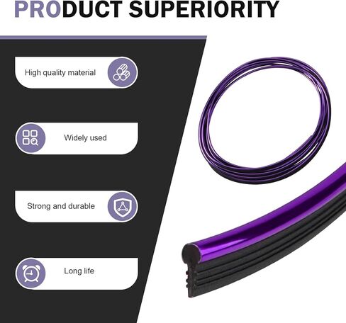 Car Interior Moulding Trim Strip, 32.8ft Electroplating Car Interior Filler Insert Strips for Door Dashboard, Molding Line, DIY Vehicle Interior Flexible Strip with Install Tool (Purple) in Kuwait